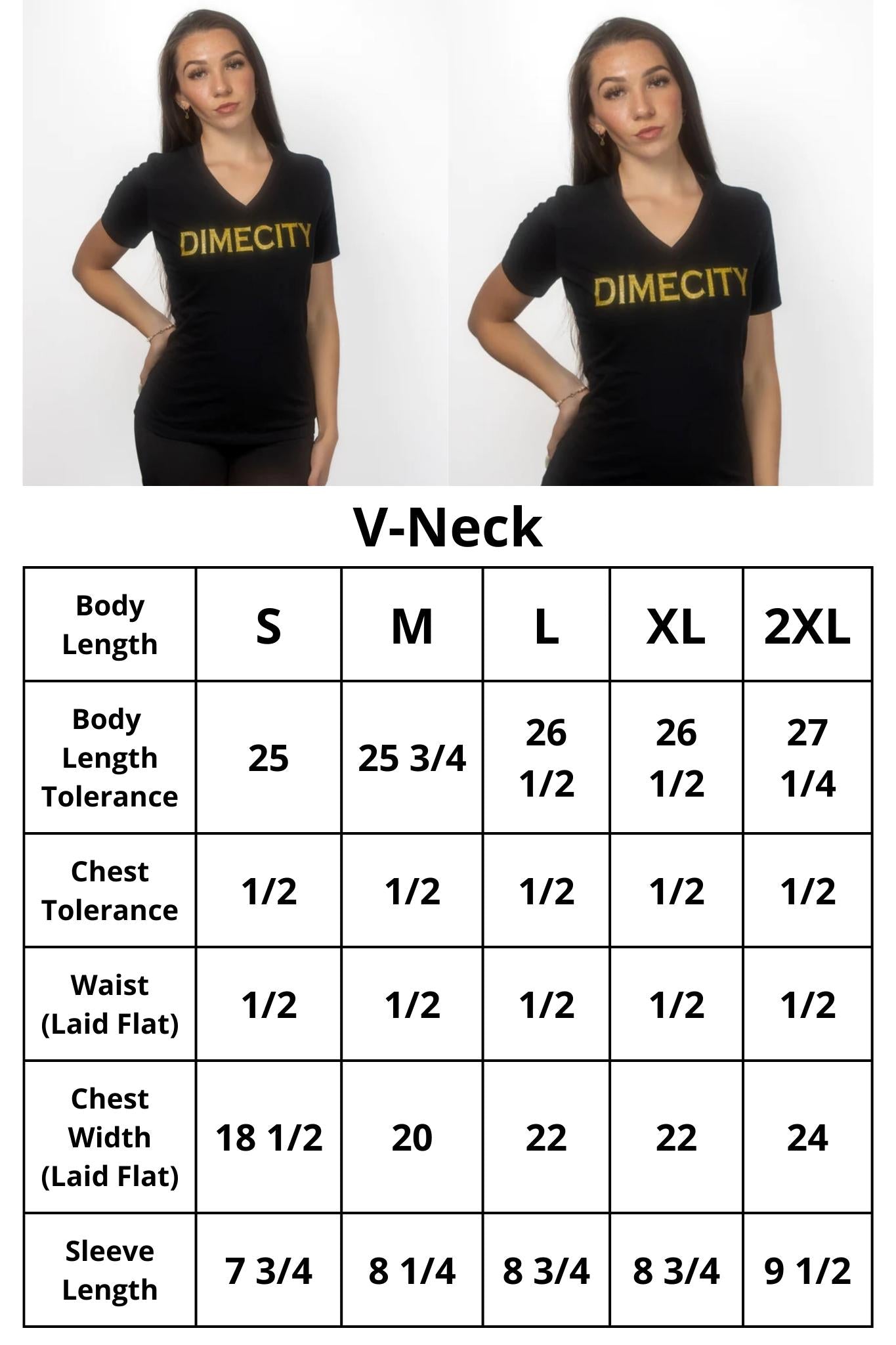 Dime City Women's Luxury V-Neck T-Shirt