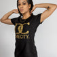 Women's Luxury Short-Sleeve T-shirt With Logoby Dime City Apparel